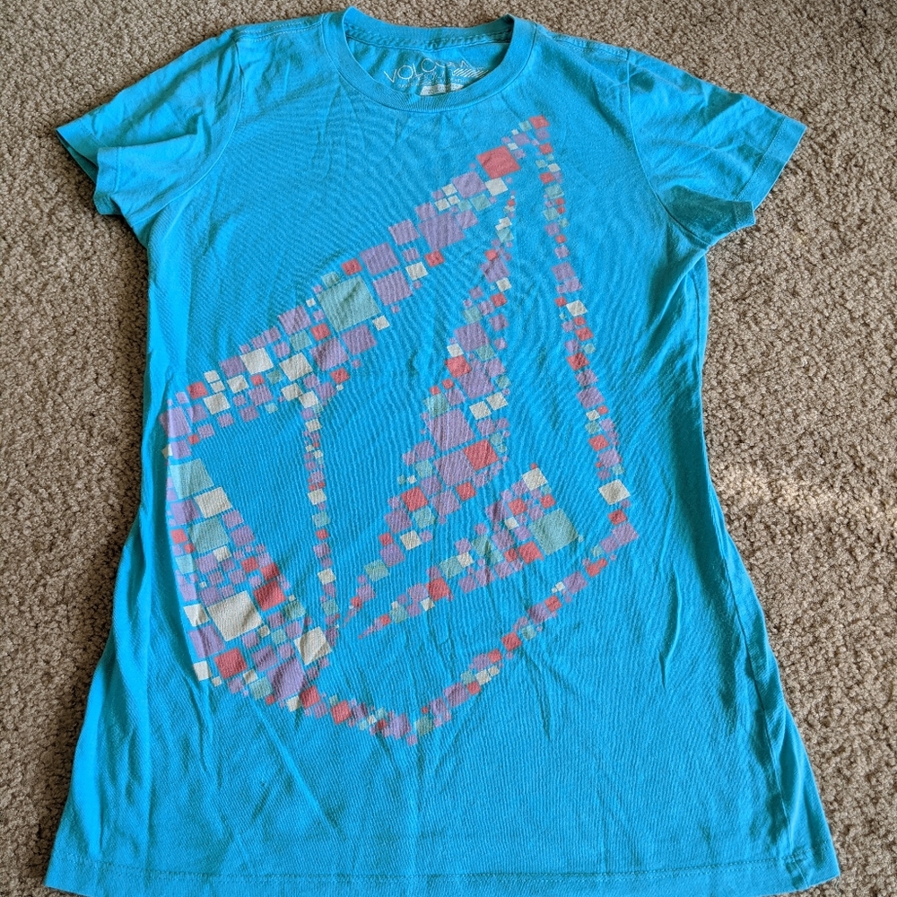 Bright Blue Geometric Volcom Shirt